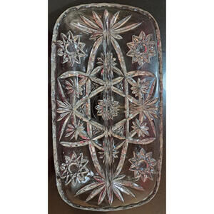 VTG 1960s Anchor Hocking American Prescut Divided Serving Dish Tray 12"